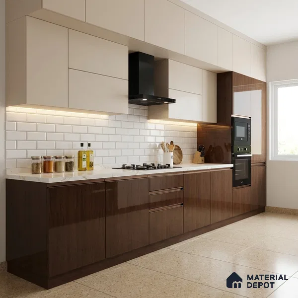 Wooden Look LM 02951 Redian 8 ft x 4 ft High Gloss Finish Decorative Laminate - 1 mm | Suitable for TV Unit, Wardrobe, Kitchen Cabinets
