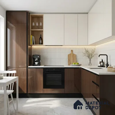 Wooden Look LM 02951 Redian 8 ft x 4 ft High Gloss Finish Decorative Laminate - 1 mm | Suitable for TV Unit, Wardrobe, Kitchen Cabinets