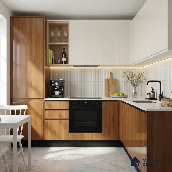 Wooden Look LM 02954 Cyprus 8 ft x 4 ft High Gloss Finish Decorative Laminate - 1 mm | Suitable for TV Unit, Wardrobe, Kitchen Cabinets