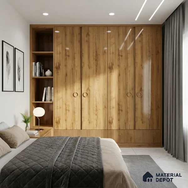 Wooden Look LM 02961 Penut Pine 8 ft x 4 ft High Gloss Finish Decorative Laminate - 1 mm | Suitable for TV Unit, Wardrobe, Kitchen Cabinets