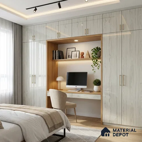 Wooden Look LM 02968 Swish Elm 8 ft x 4 ft High Gloss Finish Decorative Laminate - 1 mm | Suitable for TV Unit, Wardrobe, Kitchen Cabinets