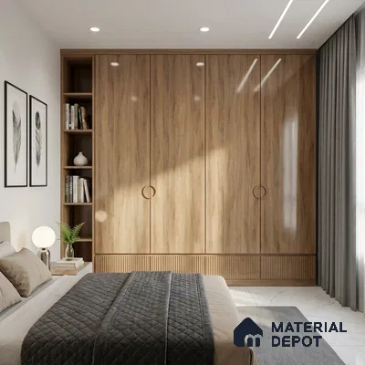 Wooden Look LM 02969 Village Oak 8 ft x 4 ft High Gloss Finish Decorative Laminate - 1 mm | Suitable for TV Unit, Wardrobe, Kitchen Cabinets
