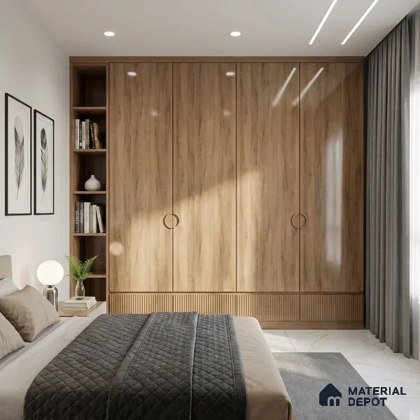 Wooden Look LM 02969 Village Oak 8 ft x 4 ft High Gloss Finish Decorative Laminate - 1 mm | Suitable for TV Unit, Wardrobe, Kitchen Cabinets