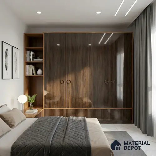 Wooden Look LM 02970 Country Oak 8 ft x 4 ft High Gloss Finish Decorative Laminate - 1 mm | Suitable for TV Unit, Wardrobe, Kitchen Cabinets