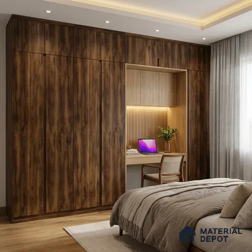 Wooden Look LM 02977 Kenya Wooden 8 ft x 4 ft Extra Matt Finish Decorative Laminate - 1 mm | Suitable for TV Unit, Wardrobe, Kitchen Cabinets