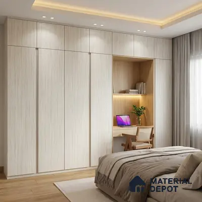 Wooden Look LM 02978 Ice Burg 8 ft x 4 ft Extra Matt Finish Decorative Laminate - 1 mm | Suitable for TV Unit, Wardrobe, Kitchen Cabinets