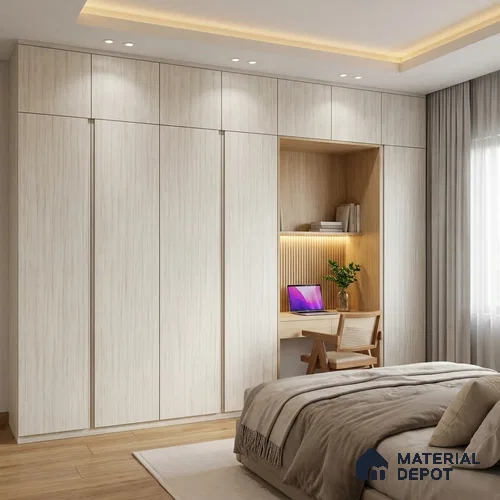 Wooden Look LM 02978 Ice Burg 8 ft x 4 ft Extra Matt Finish Decorative Laminate - 1 mm | Suitable for TV Unit, Wardrobe, Kitchen Cabinets
