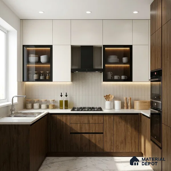 Wooden Look LM 02980 MT 631 HZ Cuneo Oak Cherry HZ 8 ft x 4 ft Extra Matt Finish Decorative Laminate - 1 mm | Suitable for TV Unit, Wardrobe, Kitchen Cabinets