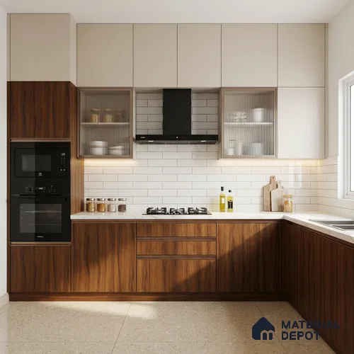 Wooden Look LM 02982 Buxus 8 ft x 4 ft Suede Finish Decorative Laminate - 1 mm | Suitable for TV Unit, Wardrobe, Kitchen Cabinets
