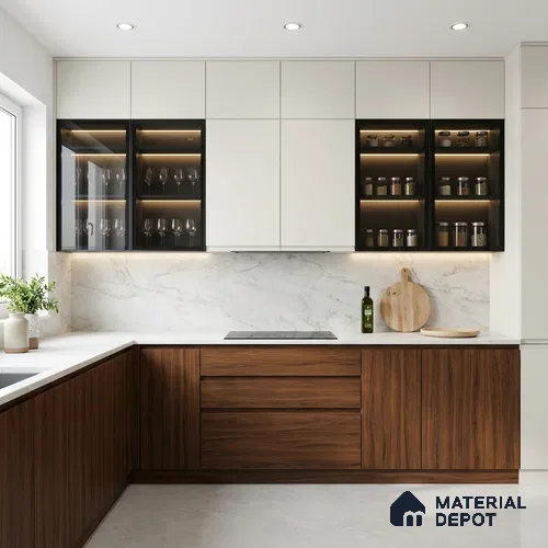Wooden Look LM 02982 Buxus 8 ft x 4 ft Suede Finish Decorative Laminate - 1 mm | Suitable for TV Unit, Wardrobe, Kitchen Cabinets