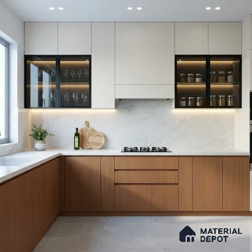 Wooden Look LM 02983 Criftone 8 ft x 4 ft Suede Finish Decorative Laminate - 1 mm | Suitable for TV Unit, Wardrobe, Kitchen Cabinets