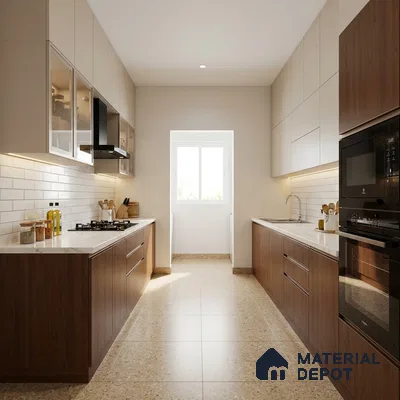 Wooden Look LM 02986 Carapa 8 ft x 4 ft Suede Finish Decorative Laminate - 1 mm | Suitable for TV Unit, Wardrobe, Kitchen Cabinets
