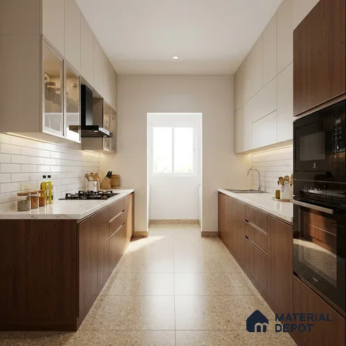 Wooden Look LM 02986 Carapa 8 ft x 4 ft Suede Finish Decorative Laminate - 1 mm | Suitable for TV Unit, Wardrobe, Kitchen Cabinets