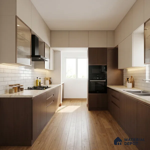 Wooden Look LM 02988 Redian 8 ft x 4 ft Suede Finish Decorative Laminate - 1 mm | Suitable for TV Unit, Wardrobe, Kitchen Cabinets