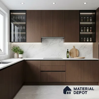 Wooden Look LM 02988 Redian 8 ft x 4 ft Suede Finish Decorative Laminate - 1 mm | Suitable for TV Unit, Wardrobe, Kitchen Cabinets