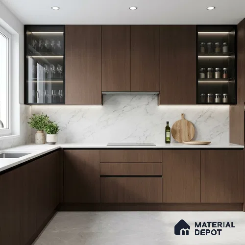 Wooden Look LM 02988 Redian 8 ft x 4 ft Suede Finish Decorative Laminate - 1 mm | Suitable for TV Unit, Wardrobe, Kitchen Cabinets