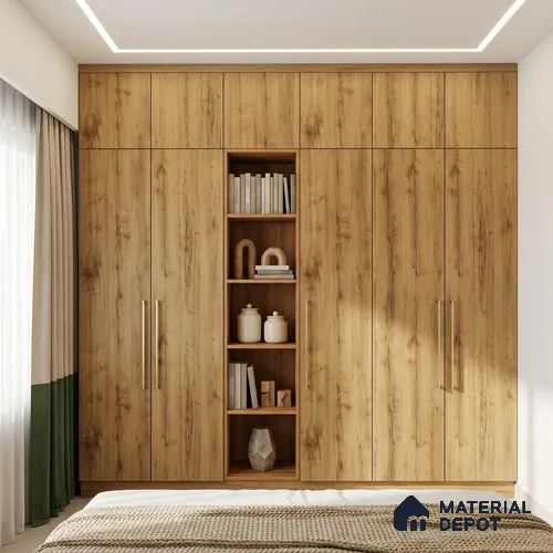 Wooden Look LM 02990 Peanut Pine 8 ft x 4 ft Suede Finish Decorative Laminate - 1 mm | Suitable for TV Unit, Wardrobe, Kitchen Cabinets