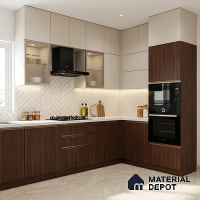 Wooden Look LM 02991 Dare Walnut 8 ft x 4 ft Suede Finish Decorative Laminate - 1 mm | Suitable for TV Unit, Wardrobe, Kitchen Cabinets