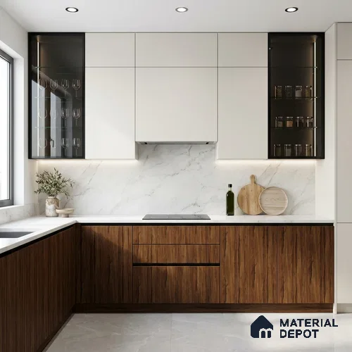 Wooden Look LM 02994 Granada Elm 8 ft x 4 ft Suede Finish Decorative Laminate - 1 mm | Suitable for TV Unit, Wardrobe, Kitchen Cabinets