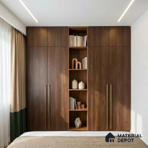 Wooden Look LM 02996 Amber Wooden 8 ft x 4 ft Suede Finish Decorative Laminate - 1 mm | Suitable for TV Unit, Wardrobe, Kitchen Cabinets