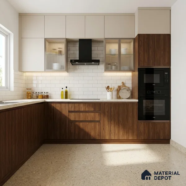 Wooden Look LM 02996 Amber Wooden 8 ft x 4 ft Suede Finish Decorative Laminate - 1 mm | Suitable for TV Unit, Wardrobe, Kitchen Cabinets