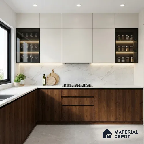 Wooden Look LM 02997 Wood Crush 8 ft x 4 ft Suede Finish Decorative Laminate - 1 mm | Suitable for TV Unit, Wardrobe, Kitchen Cabinets