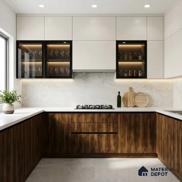 Wooden Look LM 02998 Kenya Wooden 8 ft x 4 ft Suede Finish Decorative Laminate - 1 mm | Suitable for TV Unit, Wardrobe, Kitchen Cabinets