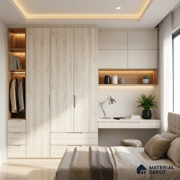 Wooden Look LM 02999 Knotty Pine 8 ft x 4 ft Suede Finish Decorative Laminate - 1 mm | Suitable for TV Unit, Wardrobe, Kitchen Cabinets
