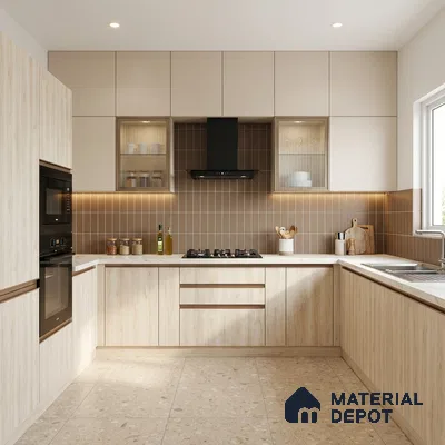 Wooden Look LM 02999 Knotty Pine 8 ft x 4 ft Suede Finish Decorative Laminate - 1 mm | Suitable for TV Unit, Wardrobe, Kitchen Cabinets