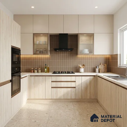 Wooden Look LM 02999 Knotty Pine 8 ft x 4 ft Suede Finish Decorative Laminate - 1 mm | Suitable for TV Unit, Wardrobe, Kitchen Cabinets
