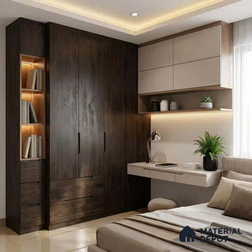 Wooden Look LM 03002 Nuro Oak 8 ft x 4 ft Suede Finish Decorative Laminate - 1 mm | Suitable for TV Unit, Wardrobe, Kitchen Cabinets