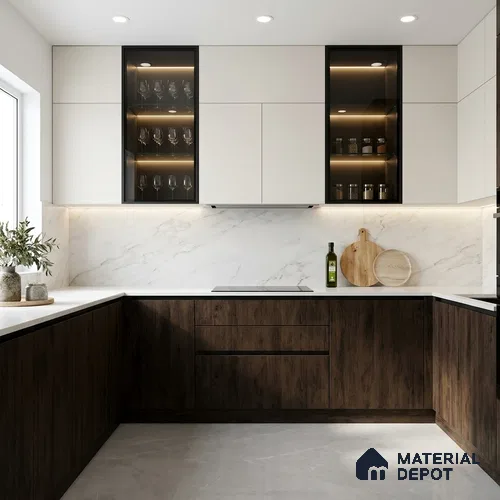 Wooden Look LM 03002 Nuro Oak 8 ft x 4 ft Suede Finish Decorative Laminate - 1 mm | Suitable for TV Unit, Wardrobe, Kitchen Cabinets