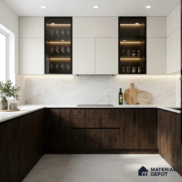 Wooden Look LM 03002 Nuro Oak 8 ft x 4 ft Suede Finish Decorative Laminate - 1 mm | Suitable for TV Unit, Wardrobe, Kitchen Cabinets