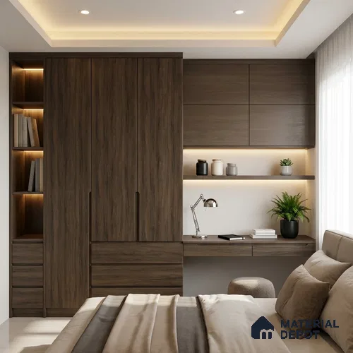 Wooden Look LM 03006 Country Oak 8 ft x 4 ft Suede Finish Decorative Laminate - 1 mm | Suitable for TV Unit, Wardrobe, Kitchen Cabinets