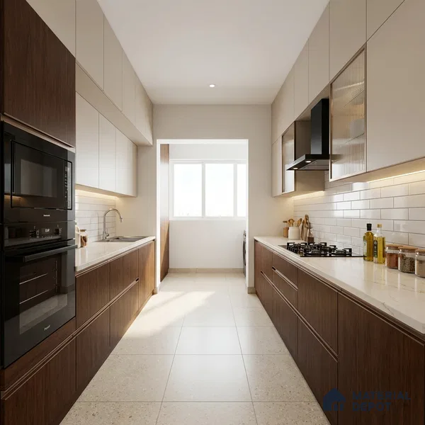 Wooden Look LM 03009 Oxford Cherry 8 ft x 4 ft Suede Finish Decorative Laminate - 1 mm | Suitable for TV Unit, Wardrobe, Kitchen Cabinets