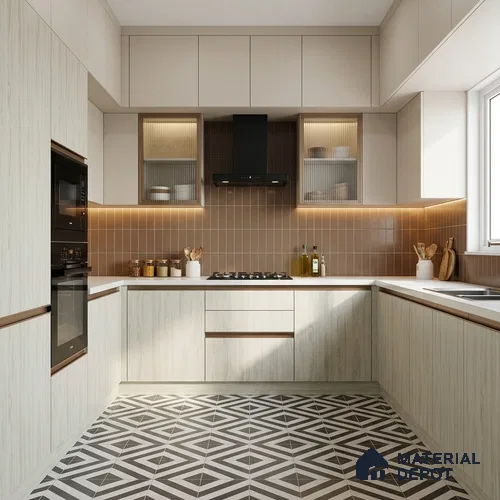 Wooden Look LM 03010 Swish Elm 8 ft x 4 ft Suede Finish Decorative Laminate - 1 mm | Suitable for TV Unit, Wardrobe, Kitchen Cabinets