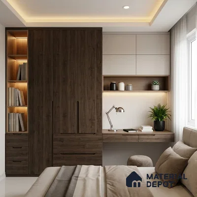 Wooden Look LM 03014 Jute Maple 8 ft x 4 ft Suede Finish Decorative Laminate - 1 mm | Suitable for TV Unit, Wardrobe, Kitchen Cabinets