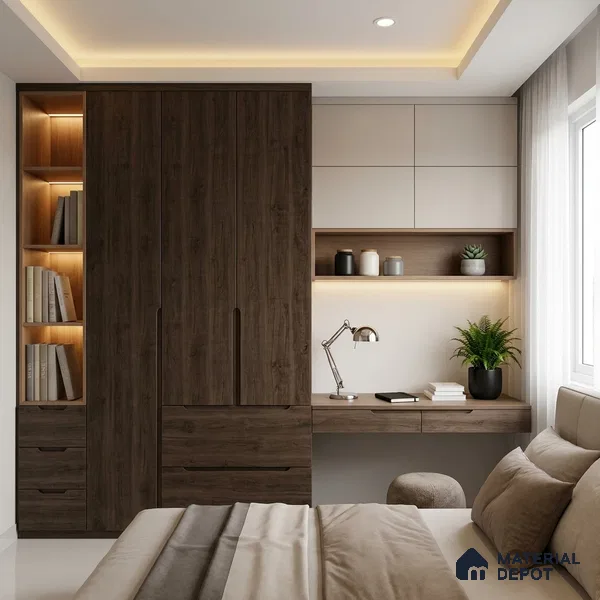 Wooden Look LM 03014 Jute Maple 8 ft x 4 ft Suede Finish Decorative Laminate - 1 mm | Suitable for TV Unit, Wardrobe, Kitchen Cabinets