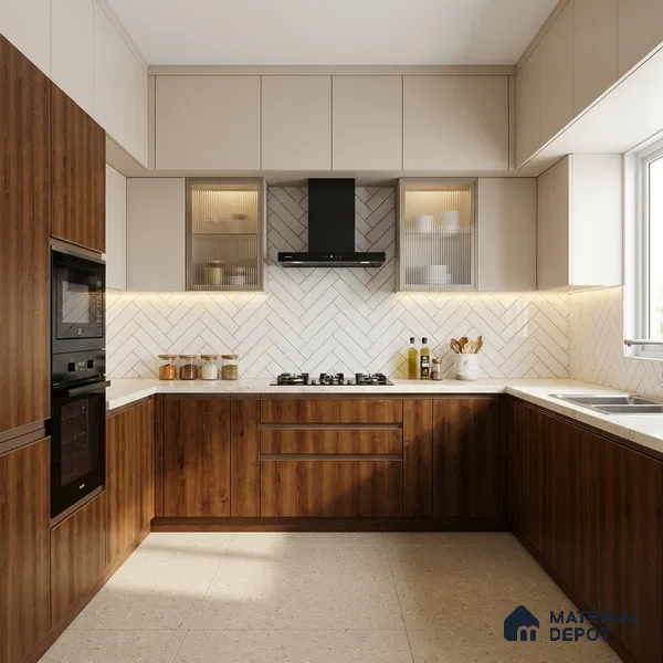 Wooden Look LM 03015 Rusted Maple 8 ft x 4 ft Suede Finish Decorative Laminate - 1 mm | Suitable for TV Unit, Wardrobe, Kitchen Cabinets