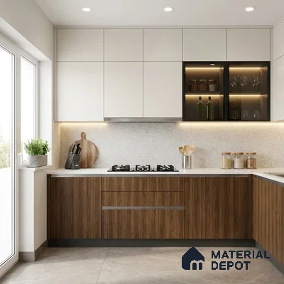 Wooden Look LM 03018 Manchurian Walnut 8 ft x 4 ft Suede Finish Decorative Laminate - 1 mm | Suitable for TV Unit, Wardrobe, Kitchen Cabinets