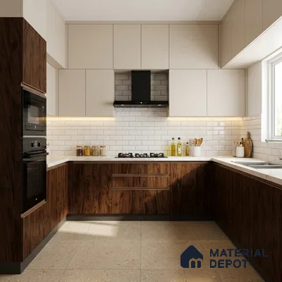 Wooden Look LM 03020 Tongda Walnut 8 ft x 4 ft Suede Finish Decorative Laminate - 1 mm | Suitable for TV Unit, Wardrobe, Kitchen Cabinets