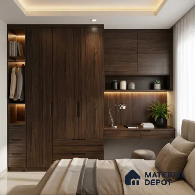 Wooden Look LM 03021 Texas Saddle 8 ft x 4 ft Suede Finish Decorative Laminate - 1 mm | Suitable for TV Unit, Wardrobe, Kitchen Cabinets