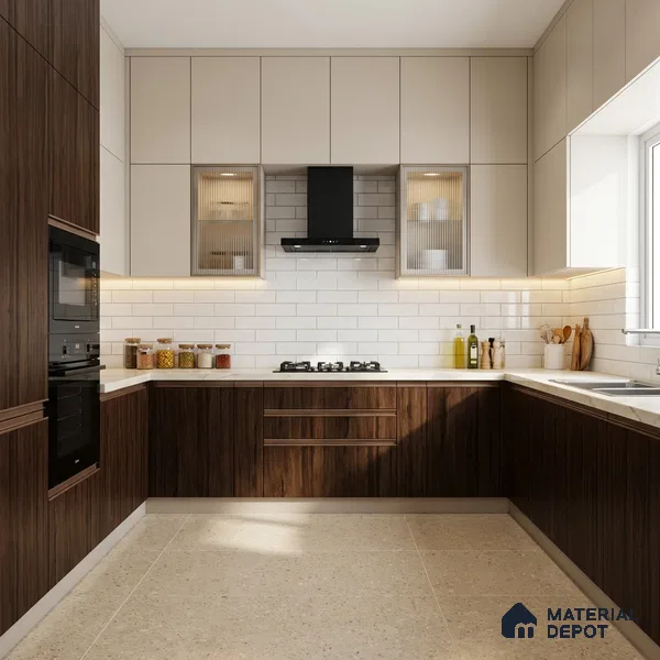 Wooden Look LM 03021 Texas Saddle 8 ft x 4 ft Suede Finish Decorative Laminate - 1 mm | Suitable for TV Unit, Wardrobe, Kitchen Cabinets