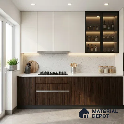 Wooden Look LM 03021 Texas Saddle 8 ft x 4 ft Suede Finish Decorative Laminate - 1 mm | Suitable for TV Unit, Wardrobe, Kitchen Cabinets