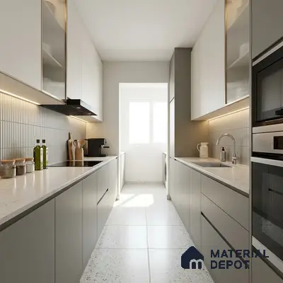 Grey Solid Colors Look LM 03022 Light Grey 8 ft x 4 ft Zero Soft Matt Finish Decorative Laminate - 1 mm | Suitable for Living Room, Kitchen, Office