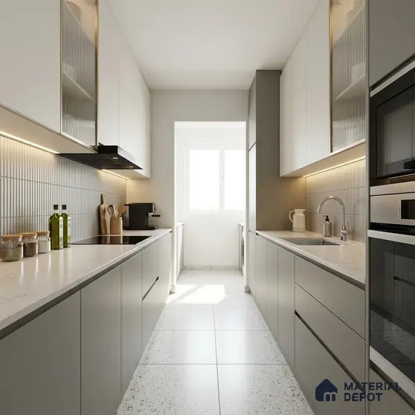 Grey Solid Colors Look LM 03022 Light Grey 8 ft x 4 ft Zero Soft Matt Finish Decorative Laminate - 1 mm | Suitable for Living Room, Kitchen, Office