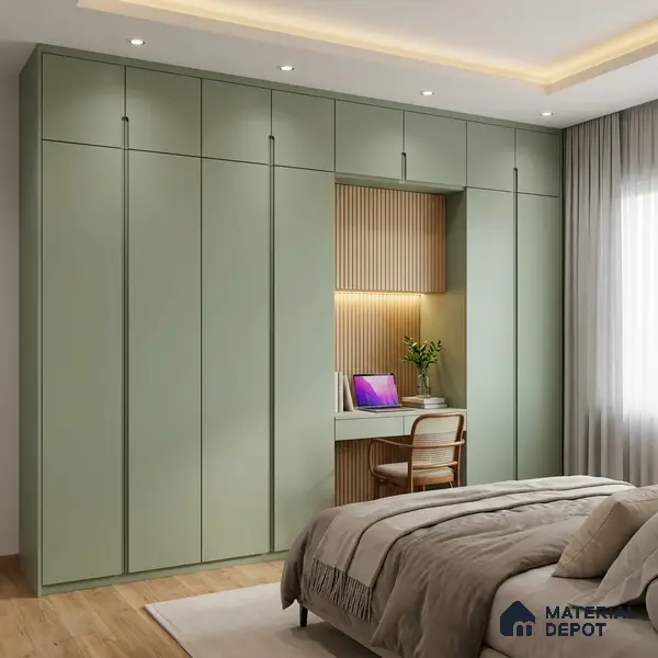 Cool Grey Solid Colors Look LM 03029 Aspire 8 ft x 4 ft Zero Soft Matt Finish Decorative Laminate - 1 mm | Suitable for Living Room, Kitchen, Office