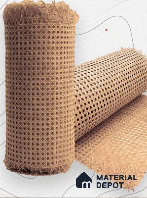 Natural Cane LM 03337 25 ft x 2 ft Diamond Natural Dark Cane Webbing - 1 mm | Suitable for TV Unit, Wardrobe, Kitchen Cabinets