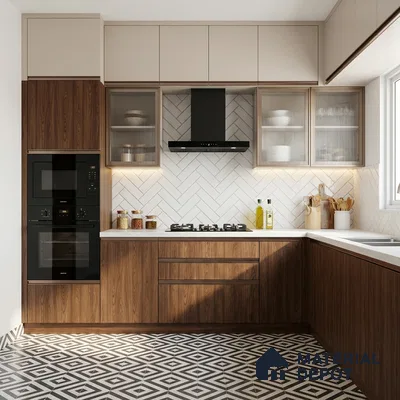 Wooden Look LM 03847 Modern Walnut 8 ft x 4 ft Texture Finish Decorative Laminate - 1 mm | Suitable for TV Unit, Wardrobe, Kitchen Cabinets