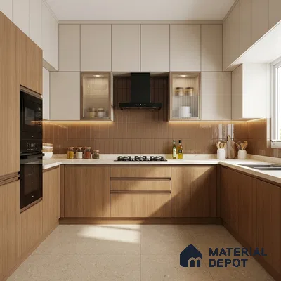 Wooden Look LM 03861 Sap Veneer 8 ft x 4 ft Texture Finish Decorative Laminate - 1 mm | Suitable for TV Unit, Wardrobe, Kitchen Cabinets